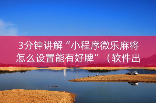 3分钟讲解“小程序微乐麻将怎么设置能有好牌”（软件出售)