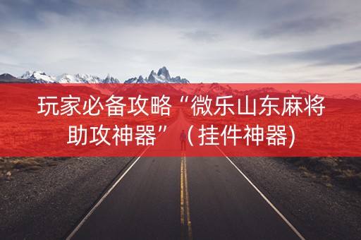 玩家必备攻略“微乐山东麻将助攻神器”（挂件神器)