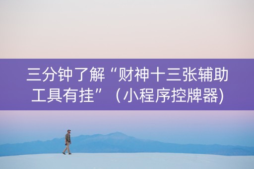 三分钟了解“财神十三张辅助工具有挂”（小程序控牌器)