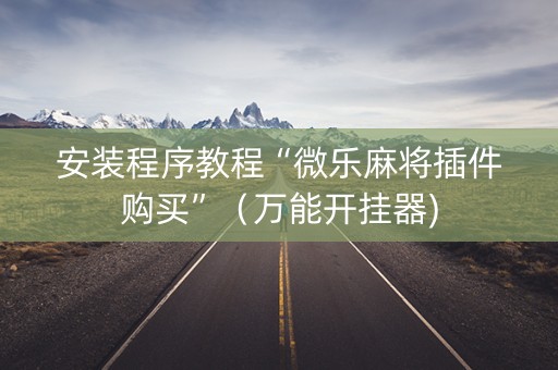 安装程序教程“微乐麻将插件购买”（万能开挂器)