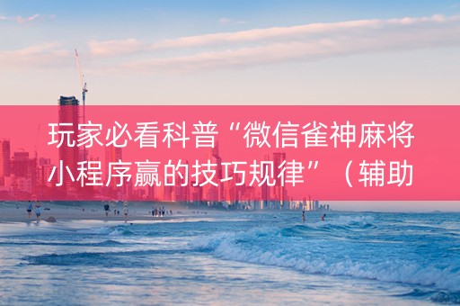 玩家必看科普“微信雀神麻将小程序赢的技巧规律”（辅助器插件)