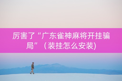 厉害了“广东雀神麻将开挂骗局”（装挂怎么安装)