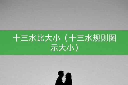 十三水比大小（十三水规则图示大小）
