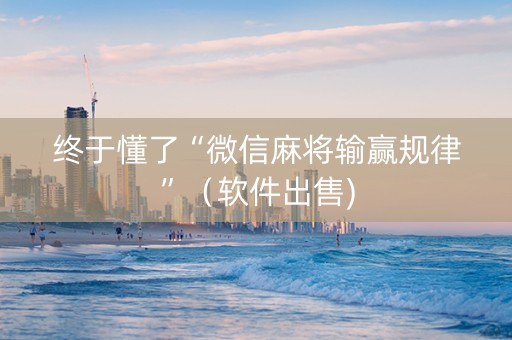 终于懂了“微信麻将输赢规律”（软件出售)
