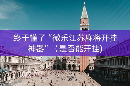 终于懂了“微乐江苏麻将开挂神器”（是否能开挂)