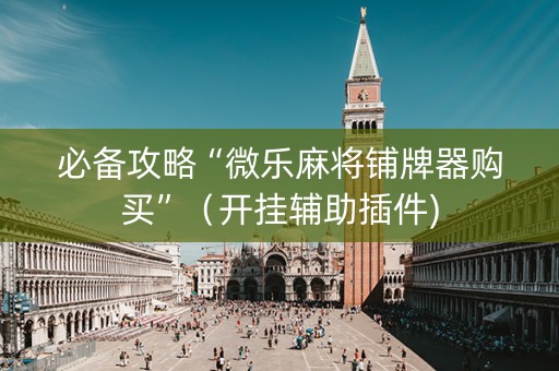 必备攻略“微乐麻将铺牌器购买”（开挂辅助插件)