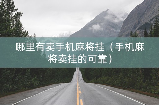 哪里有卖手机麻将挂（手机麻将卖挂的可靠）