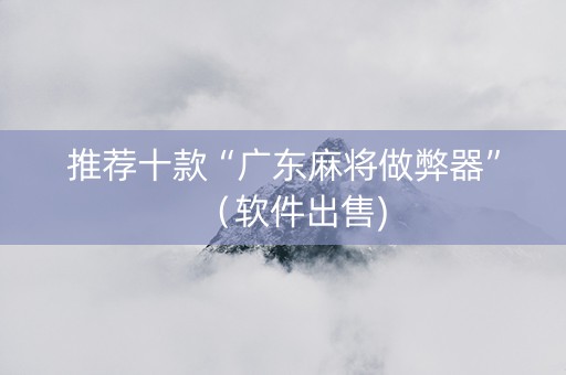 推荐十款“广东麻将做弊器”（软件出售)