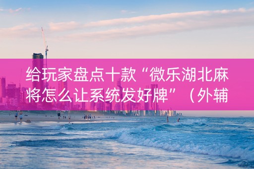 给玩家盘点十款“微乐湖北麻将怎么让系统发好牌”（外辅工具)