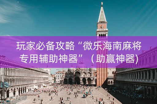 玩家必备攻略“微乐海南麻将专用辅助神器”（助赢神器)