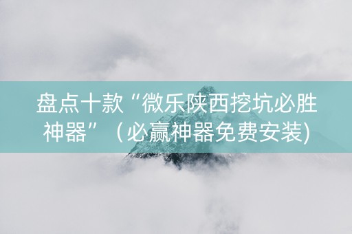 盘点十款“微乐陕西挖坑必胜神器”（必赢神器免费安装)