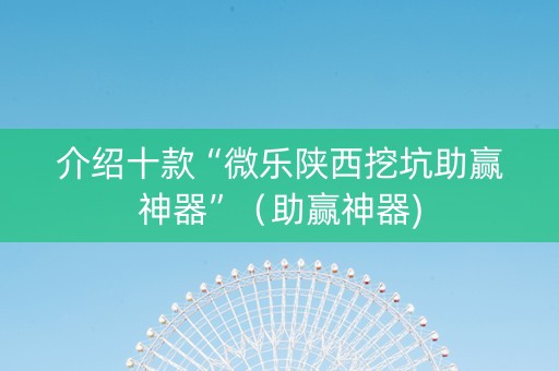 介绍十款“微乐陕西挖坑助赢神器”（助赢神器)