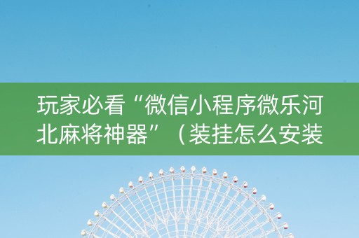 玩家必看“微信小程序微乐河北麻将神器”（装挂怎么安装)