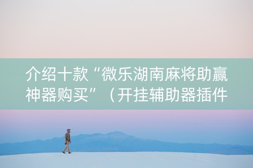 介绍十款“微乐湖南麻将助赢神器购买”（开挂辅助器插件)