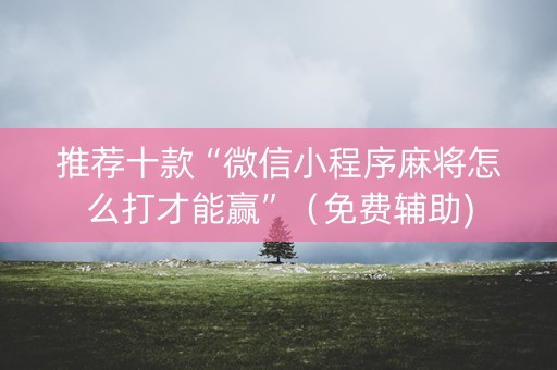 推荐十款“微信小程序麻将怎么打才能赢”（免费辅助)