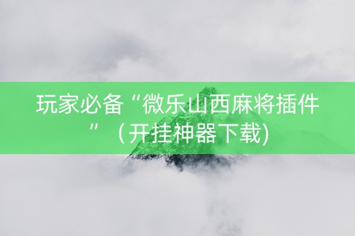 玩家必备“微乐山西麻将插件”（开挂神器下载)