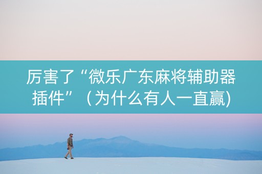 厉害了“微乐广东麻将辅助器插件”（为什么有人一直赢)