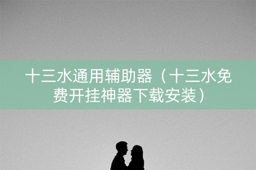 十三水通用辅助器（十三水免费开挂神器下载安装）