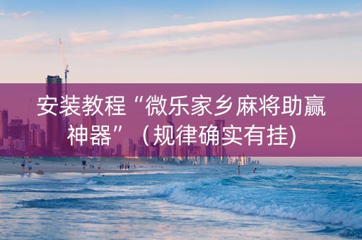 安装教程“微乐家乡麻将助赢神器”（规律确实有挂)