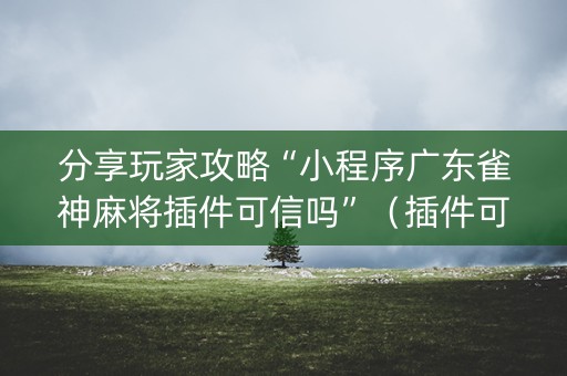 分享玩家攻略“小程序广东雀神麻将插件可信吗”（插件可信吗)