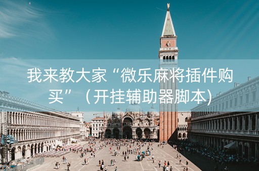 我来教大家“微乐麻将插件购买”（开挂辅助器脚本)