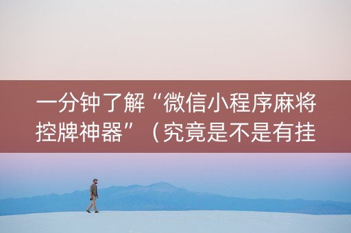 一分钟了解“微信小程序麻将控牌神器”（究竟是不是有挂)