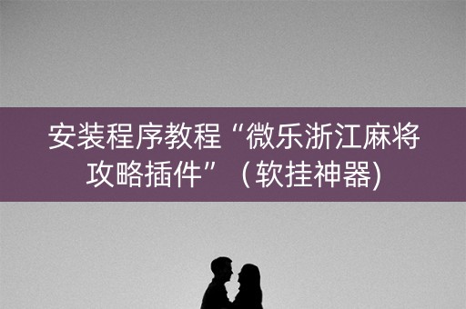 安装程序教程“微乐浙江麻将攻略插件”（软挂神器)