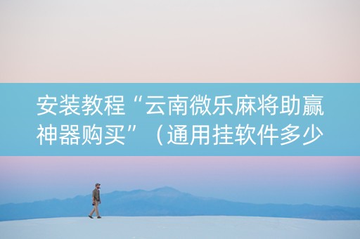 安装教程“云南微乐麻将助赢神器购买”（通用挂软件多少钱)