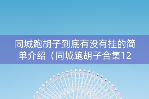 同城跑胡子到底有没有挂的简单介绍（同城跑胡子合集123）