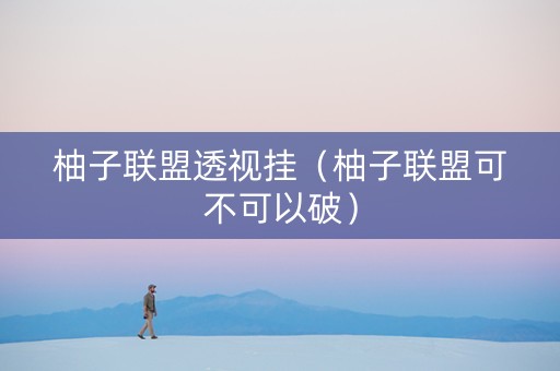 柚子联盟透视挂（柚子联盟可不可以破）