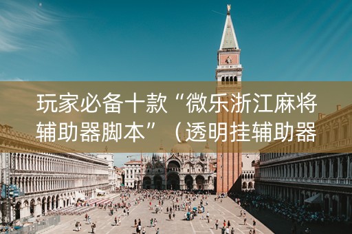 玩家必备十款“微乐浙江麻将辅助器脚本”（透明挂辅助器)