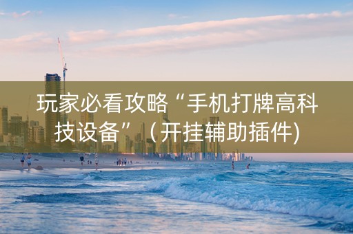 玩家必看攻略“手机打牌高科技设备”（开挂辅助插件)