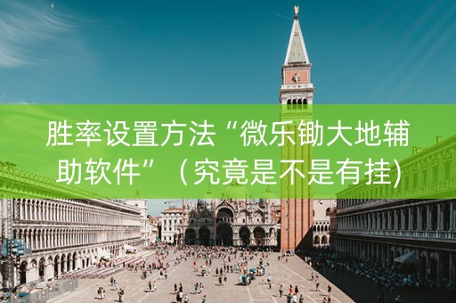 胜率设置方法“微乐锄大地辅助软件”（究竟是不是有挂)