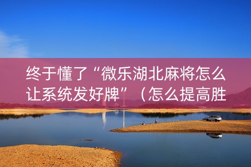 终于懂了“微乐湖北麻将怎么让系统发好牌”（怎么提高胜率)