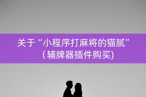 关于“小程序打麻将的猫腻”（辅牌器插件购买)