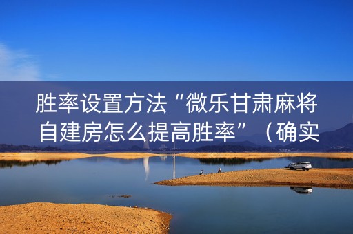 胜率设置方法“微乐甘肃麻将自建房怎么提高胜率”（确实有插件吗)