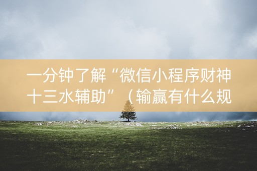 一分钟了解“微信小程序财神十三水辅助”（输赢有什么规律)