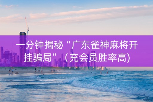 一分钟揭秘“广东雀神麻将开挂骗局”（充会员胜率高)