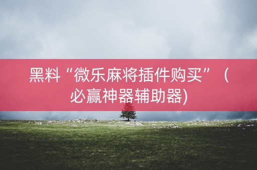 黑料“微乐麻将插件购买”（必赢神器辅助器)