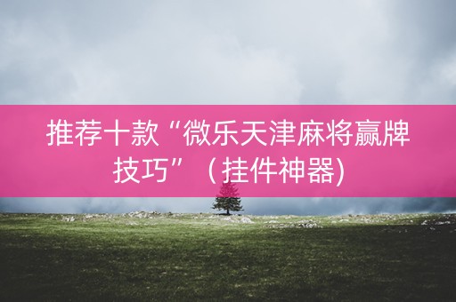 推荐十款“微乐天津麻将赢牌技巧”（挂件神器)