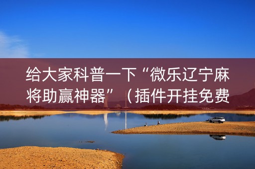 给大家科普一下“微乐辽宁麻将助赢神器”（插件开挂免费AI)