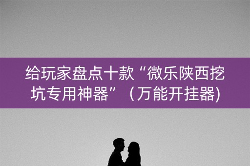 给玩家盘点十款“微乐陕西挖坑专用神器”（万能开挂器)