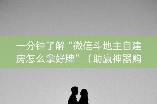一分钟了解“微信斗地主自建房怎么拿好牌”（助赢神器购买)