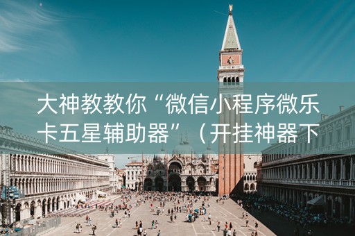 大神教教你“微信小程序微乐卡五星辅助器”（开挂神器下载)