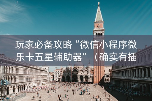 玩家必备攻略“微信小程序微乐卡五星辅助器”（确实有插件吗)