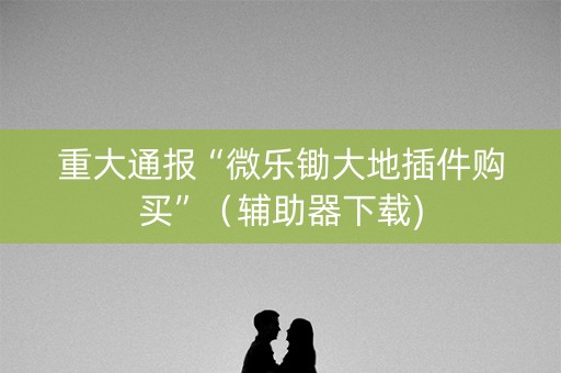 重大通报“微乐锄大地插件购买”（辅助器下载)