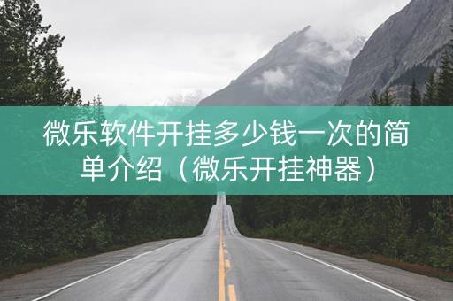微乐软件开挂多少钱一次的简单介绍（微乐开挂神器）