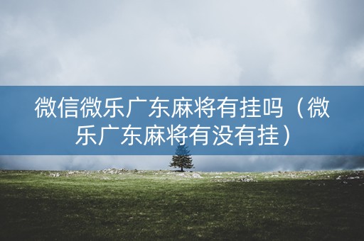 微信微乐广东麻将有挂吗（微乐广东麻将有没有挂）