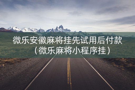 微乐安徽麻将挂先试用后付款（微乐麻将小程序挂）