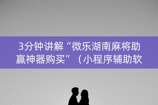 3分钟讲解“微乐湖南麻将助赢神器购买”（小程序辅助软件)